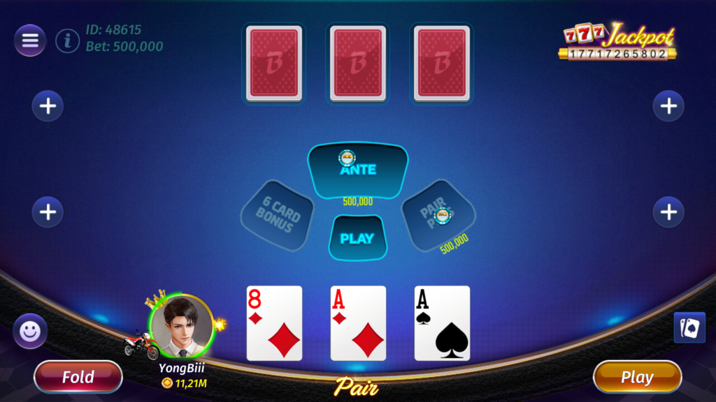 DECIDE TO PLAY OR FOLD IN 3CARDPOKER
