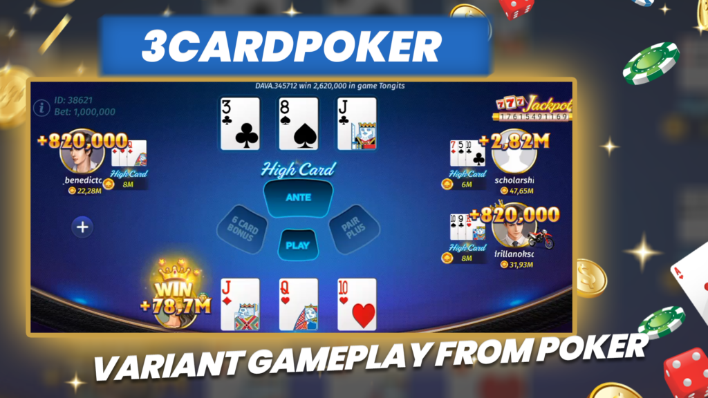 3CARDPOKER, Variant gameplay from poker
