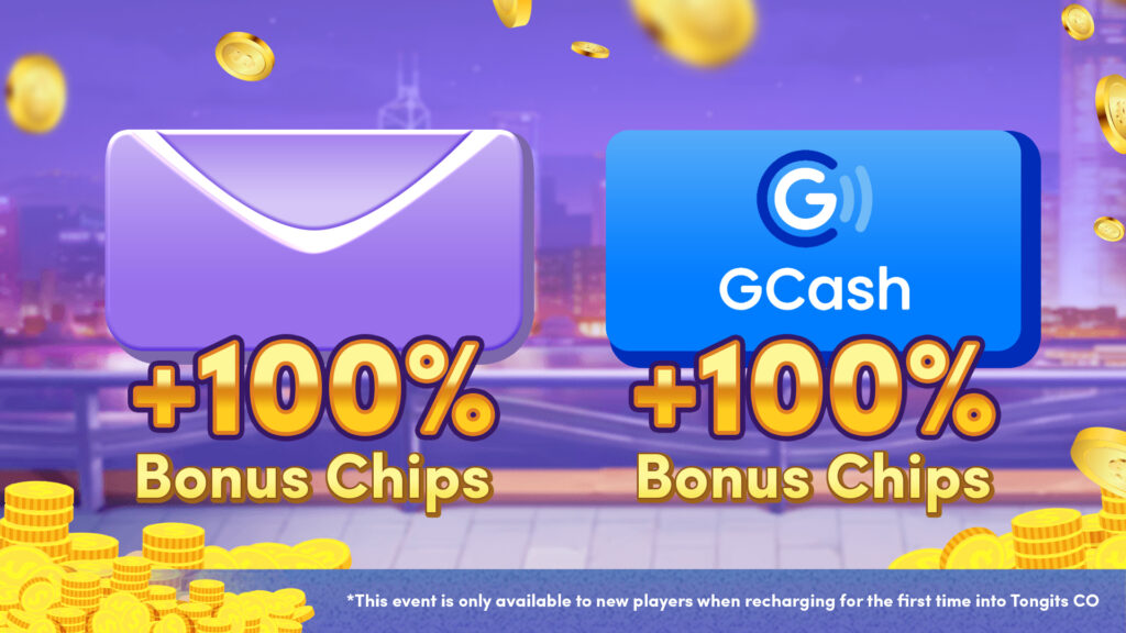 Pinoy Tongits CO 100% bonus chips for SMS and GCash.