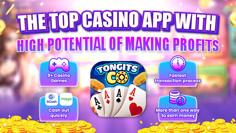 The top casino app with high potential of making profits, logo Tongits CO, 4 advantages of Tongits CO.