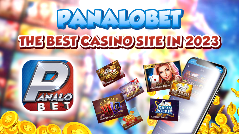 Text Panalobet the best casino site in 2023, logo Panalobet, and several icon casino games