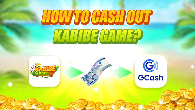 Text How To Cash Out Kabibe Game. Logo Kabibe game transfer money to logo GCash.