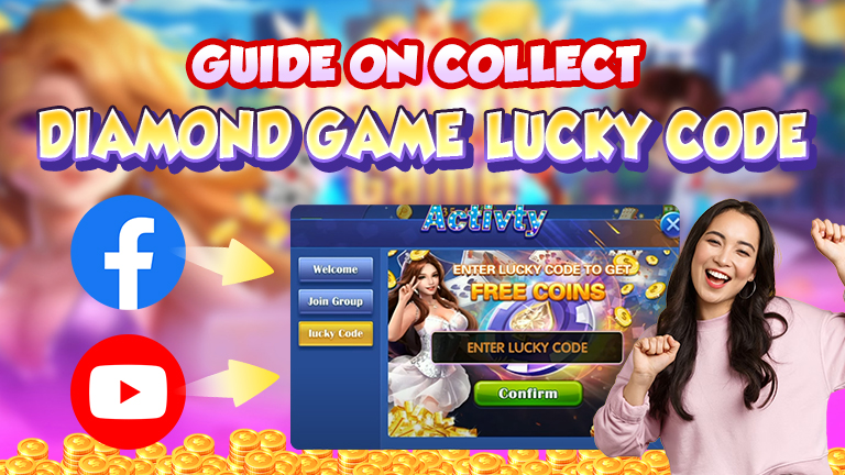 guide on collect diamond game lucky code through facebook and youtube
