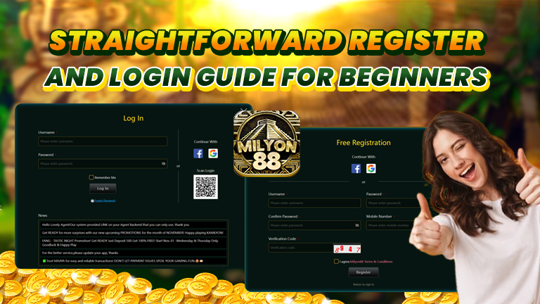 register and login guide for milyon88 beginners