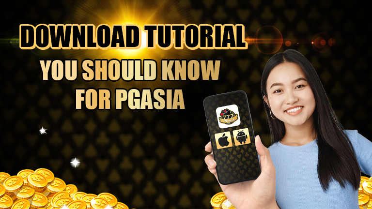 A girl showed how to download PGAsia through mobile devices.