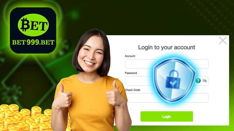 Guide on securely login Bet999, demonstrate by login interface and logo Bet999