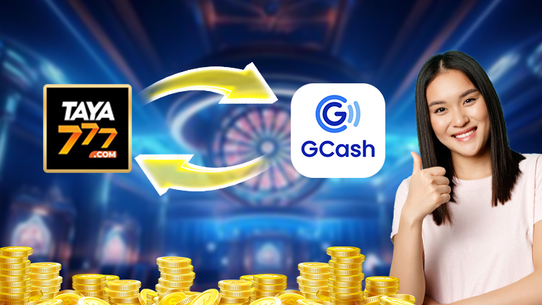 How to deposit and cash out with Taya 777, demonstrate by logo Taya 777 make transaction with logo GCash