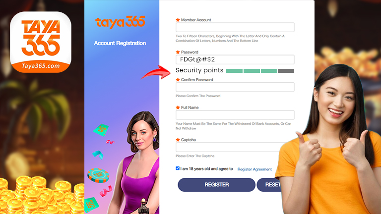 Tips to create a strong password for your Taya 365 login account.
