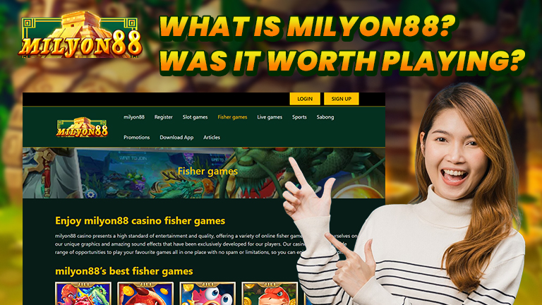 What is Milyon88? Demonstrate with Milyon88 main menu and logo Milyon88