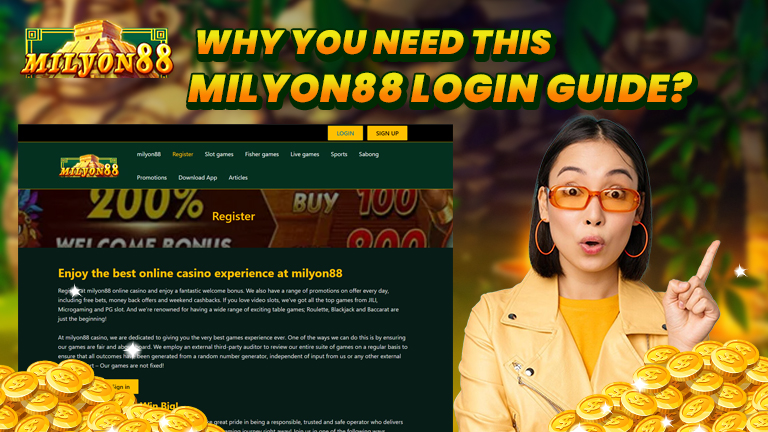 Why this Milyon88 login guide is crucial, demonstrate with logo Milyon88, Milyon88 login interface