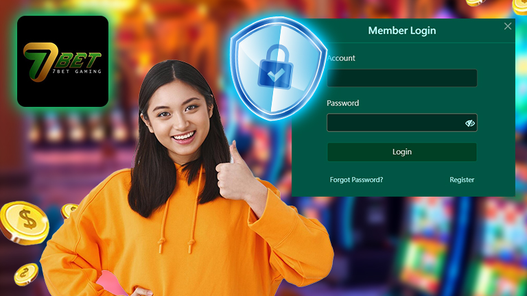 High secure login guide for 7Bet, demonstrate with login interface and logo 7Bet