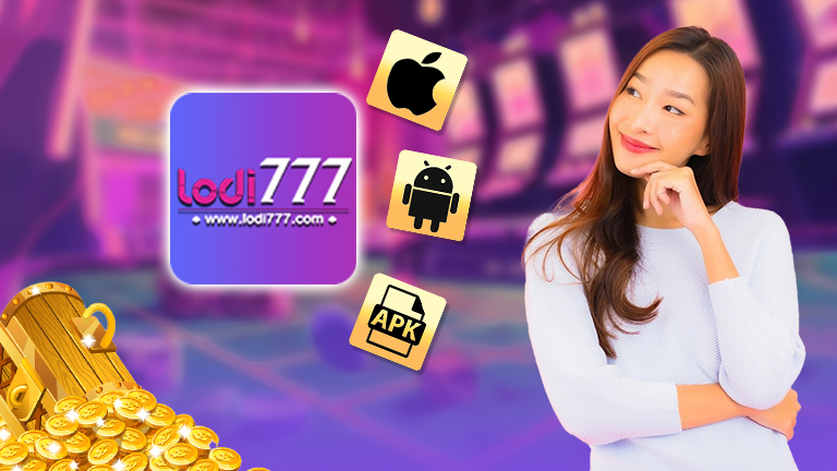 How to install and download Lodi777, demonstrate with logo Lodi777 and some installation platform icons