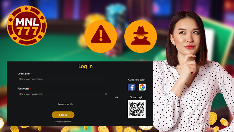 Why you need this MNL777 login guide, demonstrate with logo MNL777 and some cyber threats icon