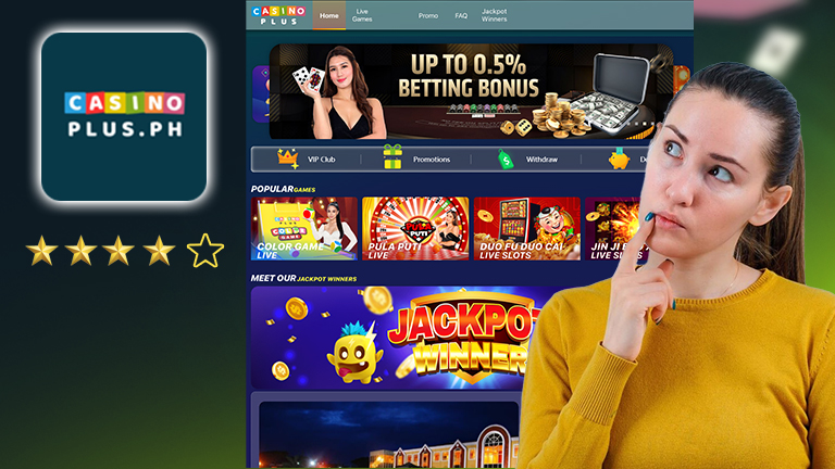 What makes Casino Plus PH stand out from other, demonstrate with Casino Plus PH logo, and its main interface