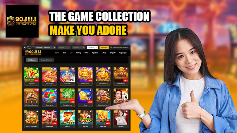 Jili90 game collection, demonstrate with Jili90 game menu.