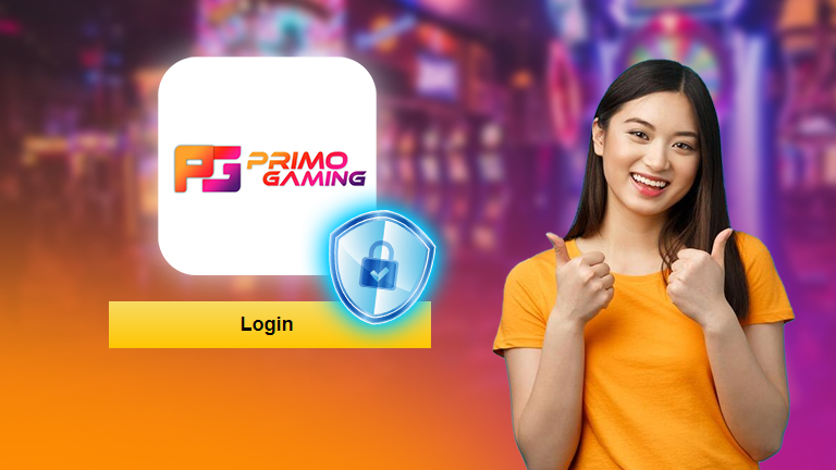 How to secure your PrimoGaming login, demonstrate with PrimoGaming login interface got secure and logo PrimoGaming