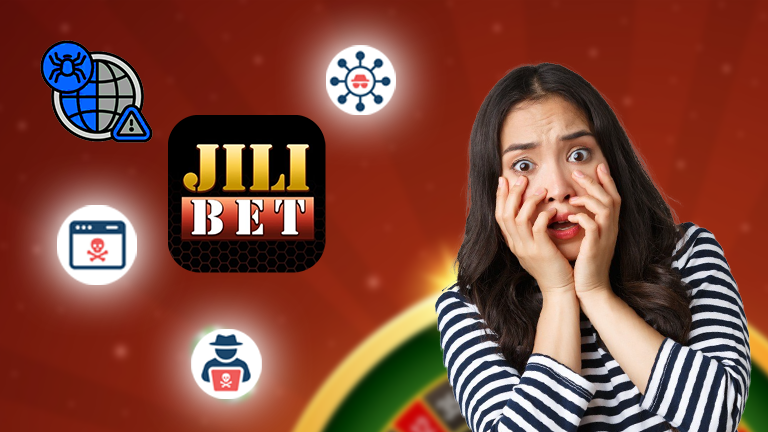 Common threats that users can met while perform Jilibet login, demonstrate with login threats icon around logo Jilibet